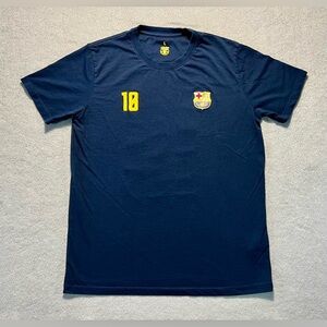 FC Barcelona Barça #10 Blue T-Shirt Men’s Large Soccer Football